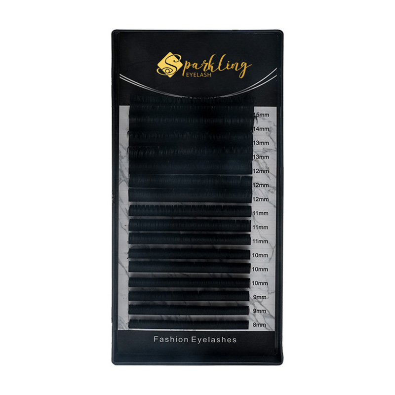 Extensión de pestañas con volumen negro mate 0.05 D Curl
