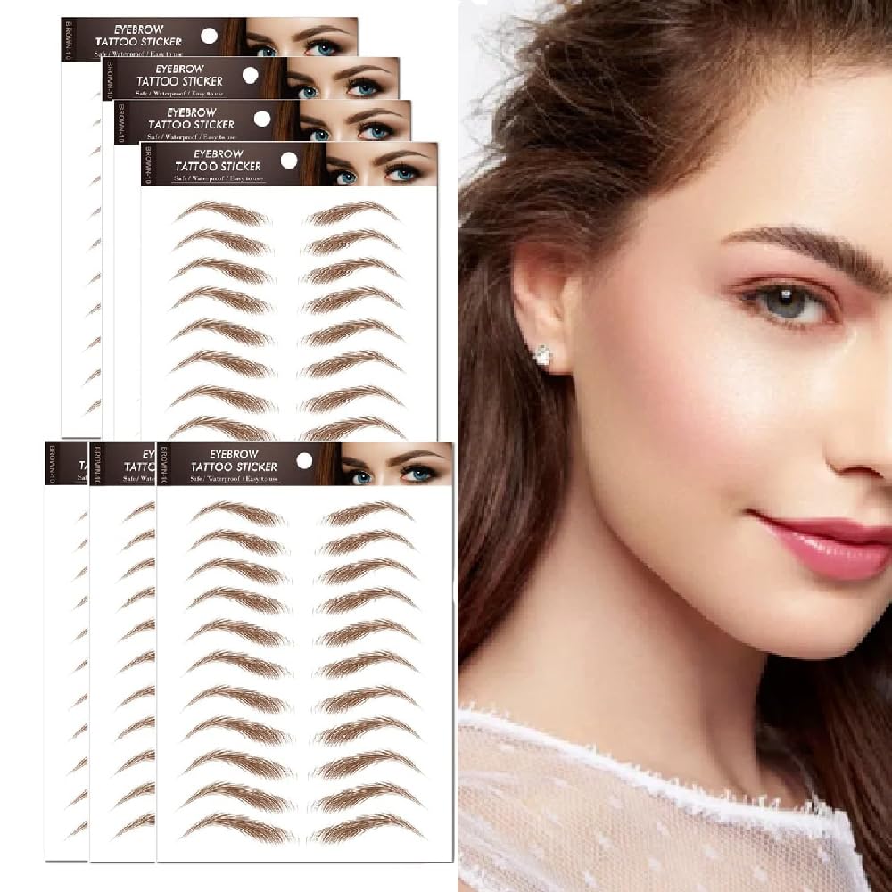 Cómo lograr cejas perfectamente formadas con tatuaje de cejas 4D y pegatina de maquillaje de cejas postizas