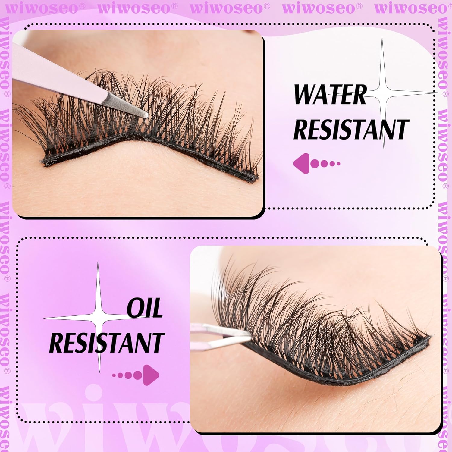 Obtenga la apariencia perfecta con las pestañas esponjosas y tenues autoadhesivas de Pingdu Sparkling Eyes