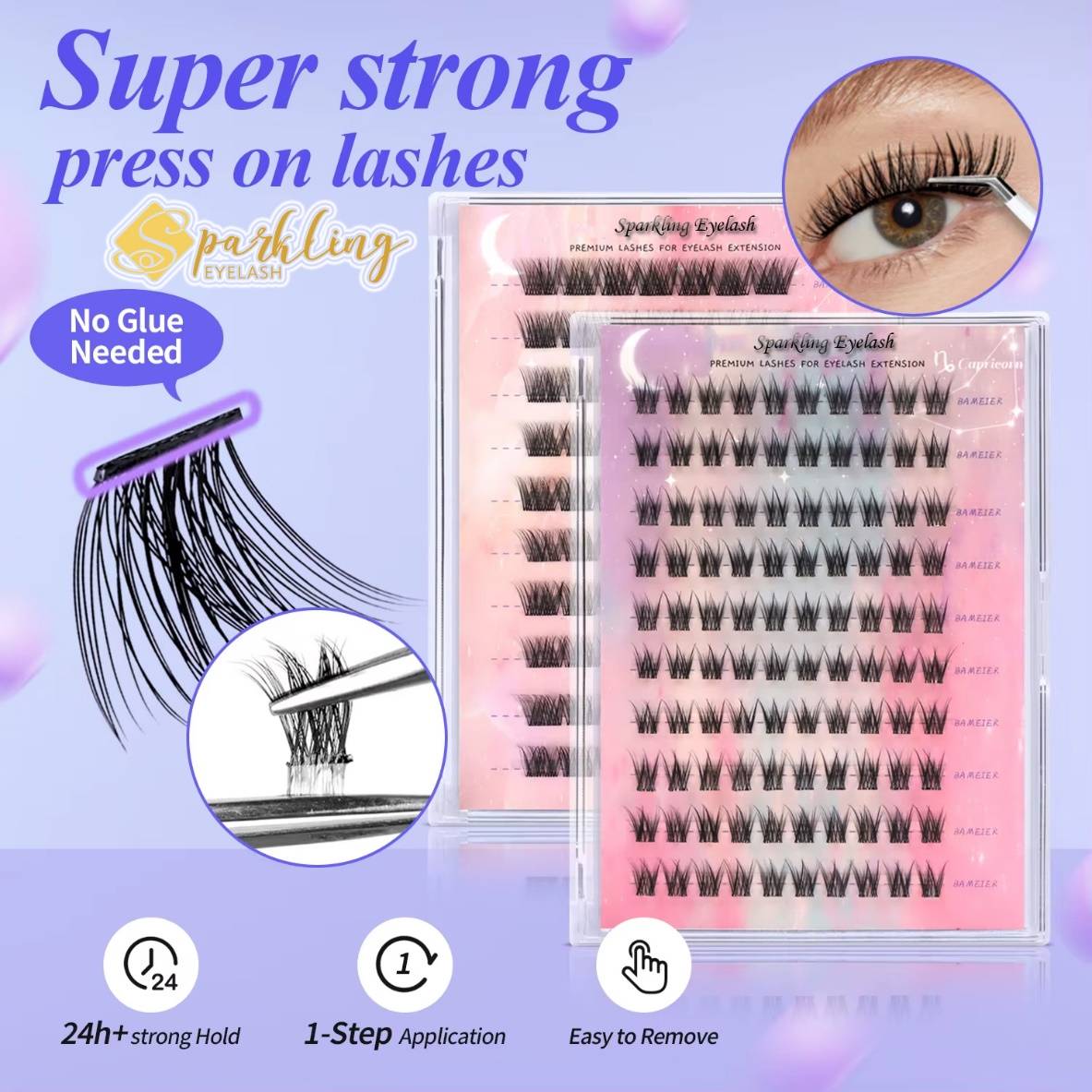 Qingdao Sparkling Eyelash revoluciona la industria de la belleza con pestañas postizas autoadhesivas personalizables, impermeables y reutilizables