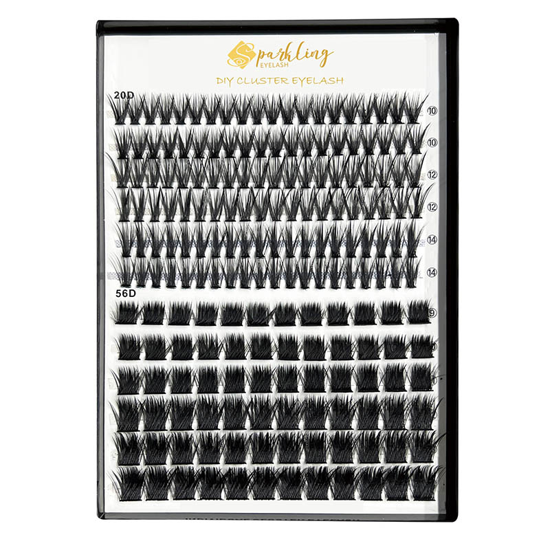 Kit de extensión de pestañas DIY 20D 56D con removedor y unión de pestañas
