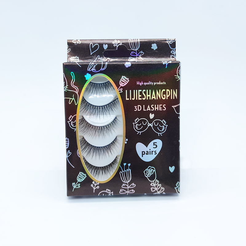 Essential Faux Mink 3D Eyelashes Paquete de 5 bandas de algodón suave