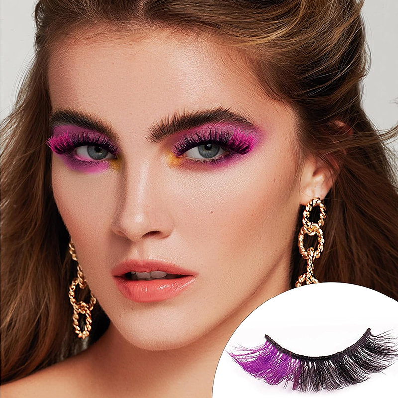 Fluffy 5D Volume Curly Colored Lashes