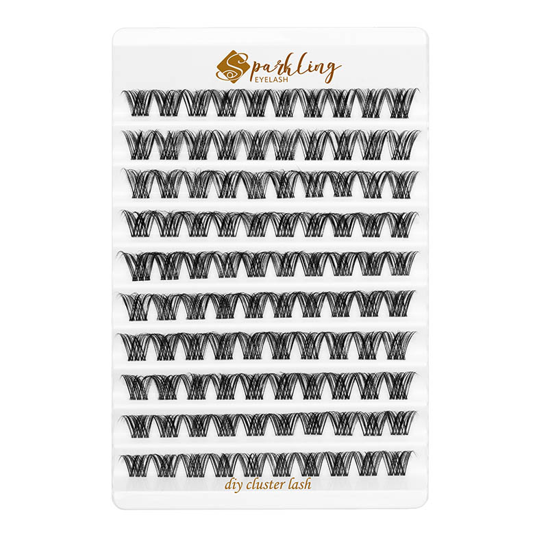 Pestañas en racimo DIY naturales D Curl